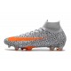 Nike Mercurial Superfly VII Elite DF CR7 FG Noir Blanc Orange