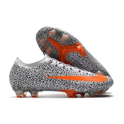 Nike Mercurial Vapor 13 Elite FG ACC Crampons CR7 Safari-Blanc Orange Noir