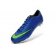 Chaussures de Football Nike Mercurial Vapor 10 FG Bleu Vert