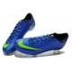 Chaussures de Football Nike Mercurial Vapor 10 FG Bleu Vert