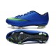 Chaussures de Football Nike Mercurial Vapor 10 FG Bleu Vert