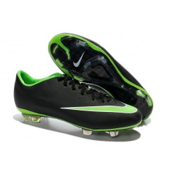 2014 Crampons de Foot Nike Mercurial Vapor X FG Homme Noir Vert