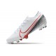 Chaussure Nike Mercurial Vapor XIII Elite FG Blanc Cramoisi Noir