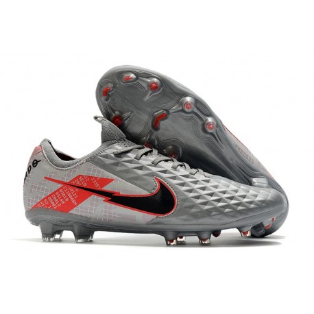 Crampon Nouvelles Nike Tiempo Legend 8 Elite FG Gris Noir Rose