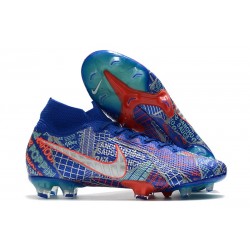 Nike Mercurial Superfly 7 Elite FG Sancho SE11 Bleu Blanc Argent