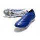 Chaussures Foot adidas Copa 20+ FG - Bleu Royal Argent