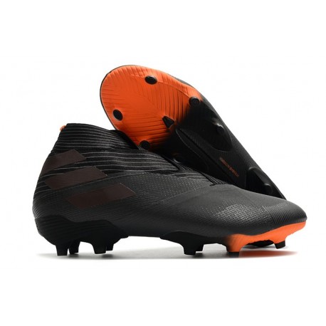 Adidas Chaussure de Foot Nemeziz 19+ FG Noir Signal Orange