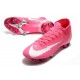 Chaussure Nike Mercurial Superfly7 Elite FG x Mbappe Rose Blanc Noir