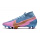 Chaussure Nike Mercurial Superfly7 Elite DF FG Bleu Rose Or