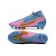 Chaussure Nike Mercurial Superfly7 Elite DF FG Bleu Rose Or