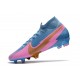 Chaussure Nike Mercurial Superfly7 Elite DF FG Bleu Rose Or