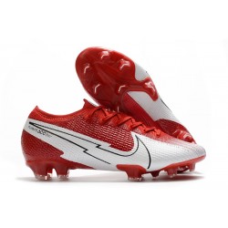 Chaussure Nike Mercurial Vapor XIII Elite FG Rouge Blanc