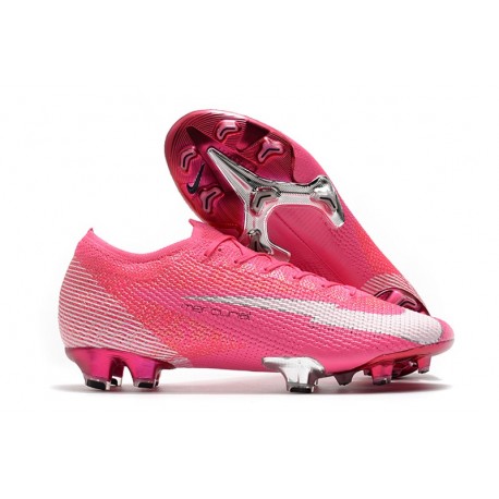 Nouvelles Nike Mercurial Vapor 13 Elite FG x Mbappe Rose Blanc Noir