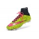 2014 Homme Chaussures Football Mercurial Superfly FG Jaune Rose Noir