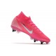 Nike Mercurial Superfly 7 Elite DF SG x Mbappe Rose Blanc Noir