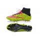 2014 Homme Chaussures Football Mercurial Superfly FG Jaune Rose Noir