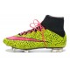 2014 Homme Chaussures Football Mercurial Superfly FG Jaune Rose Noir