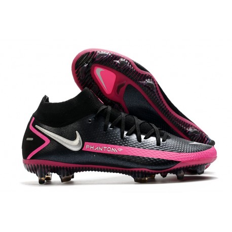 Crampons Nike Phantom GT Elite Dynamic Fit FG Noir Argent Rose