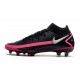 Crampons Nike Phantom GT Elite Dynamic Fit FG Noir Argent Rose