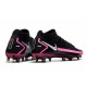 Crampons Nike Phantom GT Elite Dynamic Fit FG Noir Argent Rose