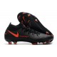 Crampons Nike Phantom GT Elite Dynamic Fit FG Noir Rouge Chili Gris