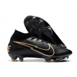 Chaussure Nike Mercurial Superfly7 Elite DF FG Noir Or