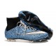 Coupe du Monde 2014 Chaussures Mercurial Superfly IV FG Nouvelle Bleu Noir Blanc