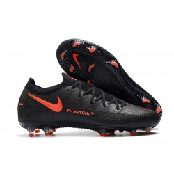 Nouvelle Phantom GT Elite FG de Nike - Noir Rouge Chili Gris Fumee