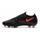 Nouvelle Phantom GT Elite FG de Nike - Noir Rouge Chili Gris Fumee