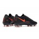 Nouvelle Phantom GT Elite FG de Nike - Noir Rouge Chili Gris Fumee