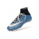 Coupe du Monde 2014 Chaussures Mercurial Superfly IV FG Nouvelle Bleu Noir Blanc