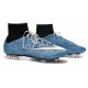 Coupe du Monde 2014 Chaussures Mercurial Superfly IV FG Nouvelle Bleu Noir Blanc