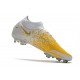 Chaussures 2021 Nike Phantom GT Elite DF FG Blanc Or