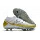 Crampons Nike Phantom GT Elite Dynamic Fit FG Or Blanc