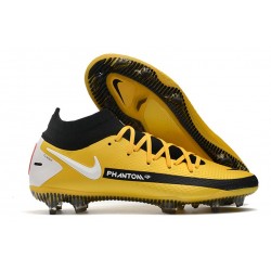 Chaussures 2021 Nike Phantom GT Elite DF FG Jaune Noir Blanc