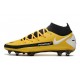 Chaussures 2021 Nike Phantom GT Elite DF FG Jaune Noir Blanc