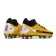 Chaussures 2021 Nike Phantom GT Elite DF FG Jaune Noir Blanc