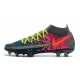 Chaussures 2021 Nike Phantom GT Elite DF FG Bleu Gris Rose