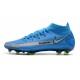 Chaussures 2021 Nike Phantom GT Elite DF FG Bleu Argent