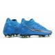 Chaussures 2021 Nike Phantom GT Elite DF FG Bleu Argent