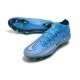 Chaussures 2021 Nike Phantom GT Elite DF FG Bleu Argent