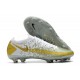 Nike Crampon 2021 Phantom GT Elite FG Or Blanc