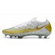 Nike Crampon 2021 Phantom GT Elite FG Or Blanc