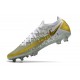 Nike Crampon 2021 Phantom GT Elite FG Or Blanc