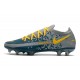 Nike Crampon 2021 Phantom GT Elite FG Bleu Jaune