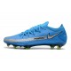 Nike Crampon 2021 Phantom GT Elite FG Bleu Argent