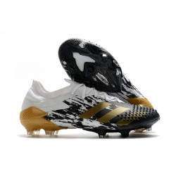 Crampons Adidas Predator Mutator 20.1 Low FG Blanc Noir Or