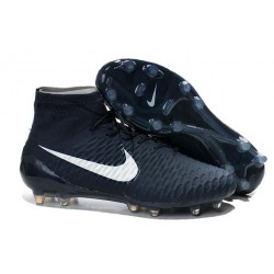 Coupe du Monde 2014 Chaussures Mercurial Magista Obra FG Bleu Marine Blanc