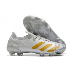 Crampons Adidas Predator Mutator 20.1 Low FG Blanc Or