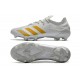 Crampons Adidas Predator Mutator 20.1 Low FG Blanc Or